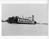 A-227: Paddle wheel boat, receding 