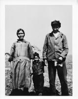 F-239: Cree family standing outside, portrait 