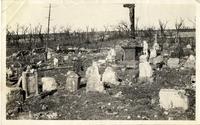 Shelled cemetery