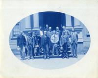 Horace Andrews, Jr., with classmates, formal group portrait, Yale University, New Haven, Connecticut