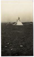 Tent of Knife, owner of the Pipe Bundle, and frame holding the bundle