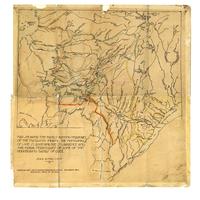 Map showing the family hunting territories of the Mistassini Indians, the Montagnais of Lake St. John and the St. Lawrence, and the tribal territories of some of the neighboring bands of Cree