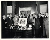 Document Signing Ceremony for the Construction of Library Hall, Circa 1956