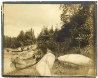 04: Birch bark canoes at Lake Nipigon, Ontario