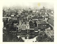 "Bird’s-eye view of Independence Square from the south, showing present conditions north of Independence Hall"