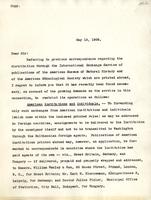 Walcott, Charles D.: To Boas. 1909 May 19