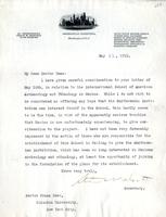 Walcott, Charles D.: To Boas. 1911 May 15