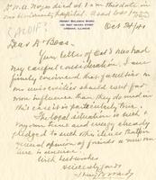 Ward, Henry B.: To Boas. 1941 Oct. 24