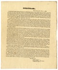 Circular. Providence, R. I.[,] Nov. 1, 1830. At an adjourned meeting of the board of trustees of the Rhode-Island Historical Society