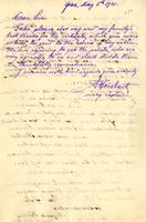 Weisbach, Mrs. Auguste: To Boas. 1920 May 5