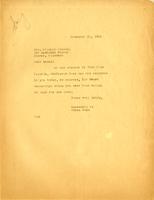 Wensley, Maude B. (Mrs. Richard): From Boas. 1942 Nov. 17