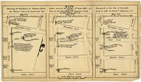 Maps shewing the residence of Thomas Paine before, and at, his death, 8th June 1809, at Greenwich in the City of New York : The house where he lived and the site of the building in which he died, made in 1864 for David T. Valentine, C. C.