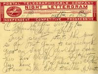 Houston, Henry Howard, II, 1895-1918-Letter to Samuel F. Houston-1916 October 9