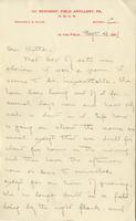 Houston, Henry Howard, II- Letter to Charlotte Houston-1916 September 3