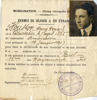 Houston, Henry Howard II Travel Documents to France-1917 January 19