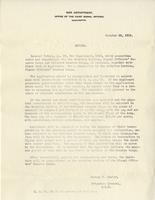 United States War Department Correspondence- 1916 October 28