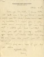 Houston, Henry Howard, II, 1895-1918, Letter to Vava-1917 October 26