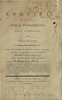 Pam. v.1075 No.1 - An Enquiry into the Effects of Public Punishments Upon Criminals and Upon Society