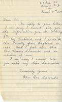 Rose Larcombe to Jacob W. Gruber, 1955 Mar. 5