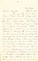 Alexander Dallas Bache to John Fries Frazer, August 26, 1861.