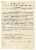 Prospectus of Lippincott's Magazine. On the first of January, 1868, will be published the first number of this new monthly magazine of literature, science, and education