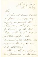 W.W. Cooper to Benjamin Peirce, April 18, 1867. 