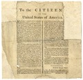 To the citizen[s] of the United States of America. Mr. Peale respectfully informs the public, that having formed a design to establish a museum, for a collection, arrangement and preservation of the objects of natural history and things useful and curious