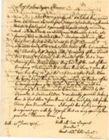 Timothy Horsfield to Robert Hunter Morris, June 21, 1756.