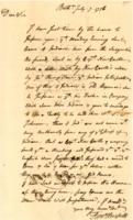 Timothy Horsfield to William Parsons, July 7, 1756.