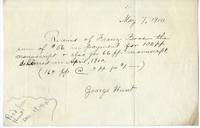 Hunt, George: To Boas. 1910 May 7. Receipt.