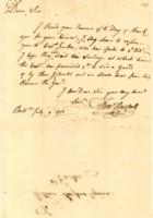 Timothy Horsfield to William Parsons, July 9, 1756.