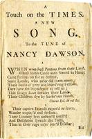 A Touch on the times : a new song to the tune of Nancy Dawson.