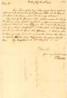 William Parsons to Timothy Horsfield, July 10, 1756.