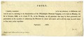 Proxy. I hereby constitute _____ to be my attorney, to deliberate and vote for me at a meeting of the stockholders of the Philadelphia Museum Company.... September _____, 1836.