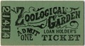 Tickets of admission to Zoological Garden, Philadelphia