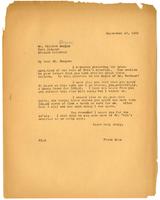 Franz Boas to William Beynon. 1933-09-22