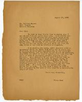 Franz Boas to William Beynon. 1933-08-17