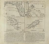 Plate 15. Cartes particulieres des concessions faites par l'Angleterre à la France et à l'Espagne par le traité de 1783.