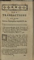 Title page from The American Magazine - APS Transactions 1769