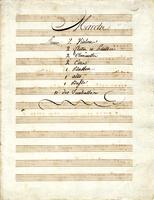 Music Sheet for the first violin, from the Marche des Insurgents, to celebrate the surrender of British Lieutenant General John Burgoyne at Saratoga, New York on October 17, 1777