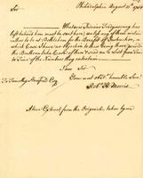 Robert Hunter Morris to Timothy Horsfield, 1756 August 13