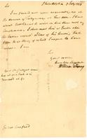 William Denny to Timothy Horsfield, 1757 July 7