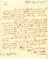 James Hamilton to Timothy Horsfield, 1763 July 26