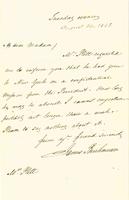 James Buchanan to Mrs. Pitt, 1845 August 26