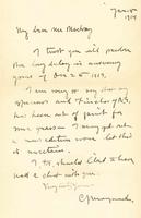 Maynard, Charles Johnson to Mr. MacWay, 1914 January 15