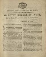 Gazette royale d'Hayti, 1816 August 22