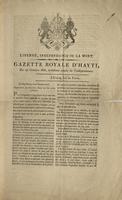 Gazette royale d'Hayti, 1816 October 27