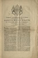 Gazette royale d'Hayti, 1816 October 17