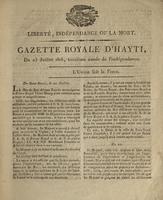 Gazette royale d'Hayti, 1816 July 23