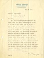 Thomas Hunt Morgan to Otto L. Mohr, 1919 October 21